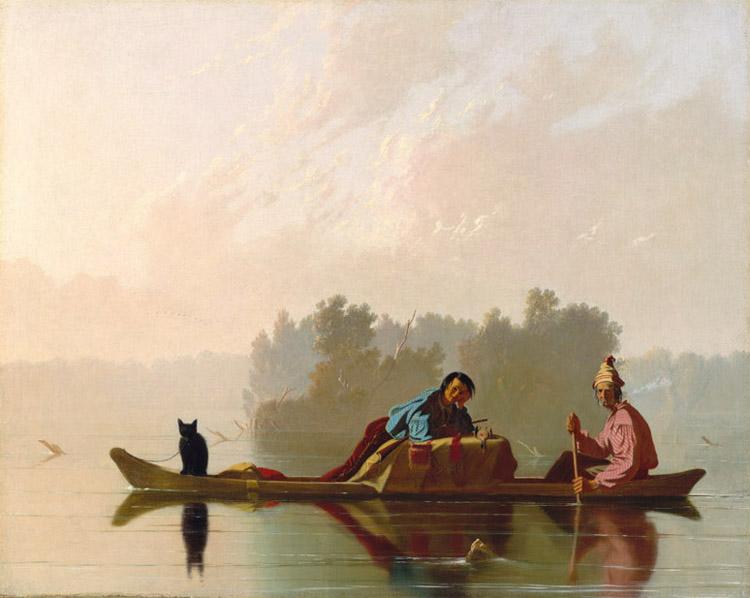 George Caleb Bingham Fur Traders Descending the Missouri (mk13) France oil painting art